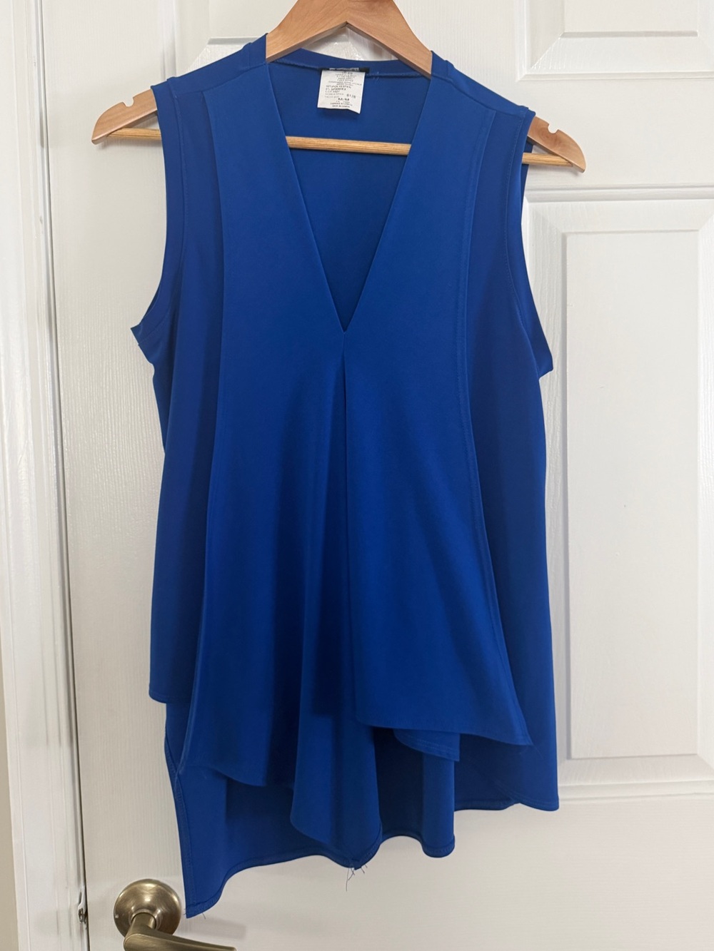 Bali Sleeveless V-Neck Layered Top - Royal Blue